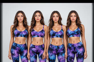 design unique ai fashion model for fitness apparel,gym wear,bikini and swimwear