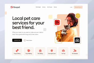 create a pet care, grooming website, or ecommerce pet product website