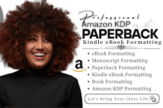 do amazon KDP book formatting paperback formatting and kindle ebook formatting