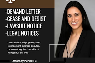 write and send a demand letter or cease and desist
