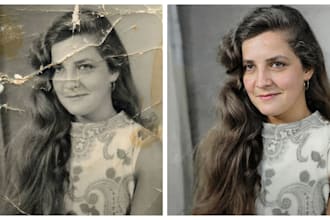 restore, enhance, colorize your old or low quality photos
