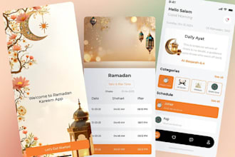 develop a mosque app, muslim app, quran lecture islamic app for prayer timings,