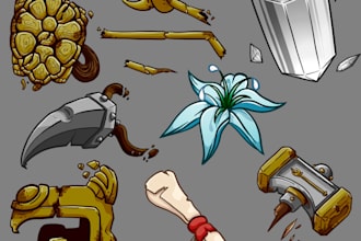 create high quality 2d game props and assets for your game