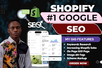 complete shopify SEO to optimize boost ecommerce onpage, ranking, sales, traffic
