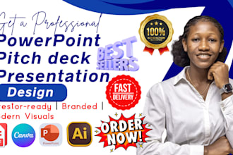 design, redesign pitch deck, powerpoint academic presentation, investor deck
