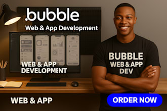 build bubble app, bubble website, saas ai website, saas app mvp for you