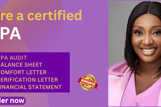 audit financial statement, write and sign cpa letter, income verification letter