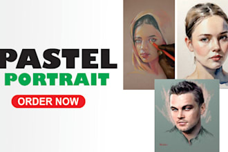 draw a pastel portrait for you in chalk pastel painting medium