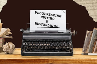 proofread, edit and reword your books