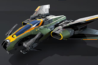 create 3d hardsurface, spaceship model amour model car model