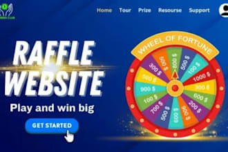 create your raffle website giveaway website or prize competition site
