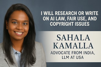 research or write on ai law, fair use, and copyright issues