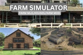 make farming simulator 25, fivem skin or fivem face,farm mlo