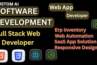be your software developer for crm, erp, saas, web apps, inventory and billing