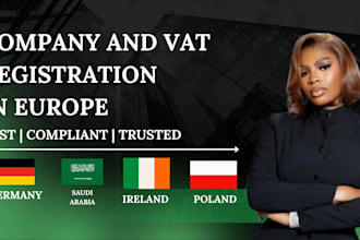 handle company and vat registration for slovenia, switzerland, ireland, poland