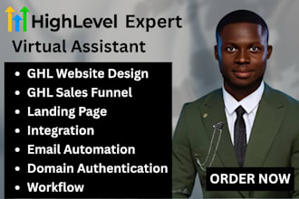 ghl virtual assistant automation snapshot ghl website sales funnel landing page