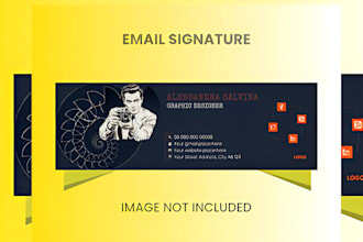 design HTML email signature for outlook, gmail, apple mail with logo