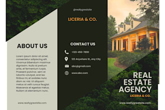 design a bi fold or tri fold brochure for your branding