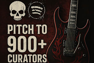 promote your rock metal song to 900 real active playlist curators