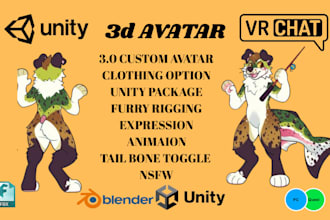 create vrchat avatar 3d model vrc avatar vr character furry avatar nsfw 3d anime