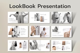 design a stylish one page fashion look book for your brand