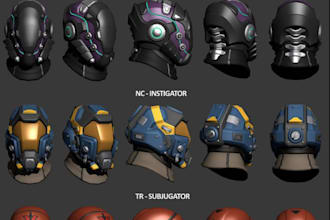 sculpt 3d helmet 3d cosplay model 3d mask 3d armor stl file for 3d printing