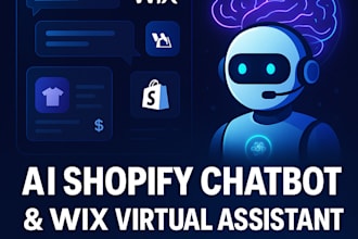create ai shopify chatbot customer marketplace virtual assistant llm wix website