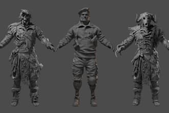 sculpt 3d cosplay model 3d miniature model character model tabletop model print