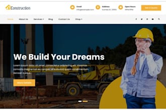 build contractor website roofing and construction website on wordpress
