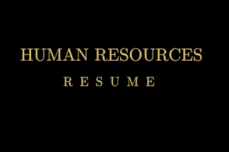 create and edit human resources resume for all career levels