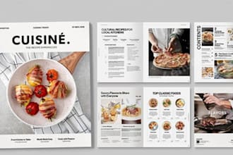 design minimalist food recipe restaurant menu sales product catalog pdf booklet