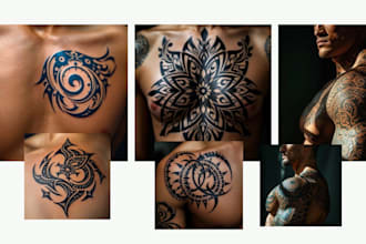 design mystical mandala art and tribal tattoo with polynesian elements