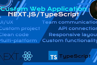 create a next typescript custom web application