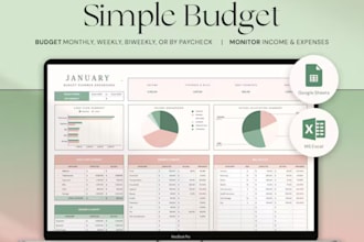 do full custome automation google excel spreadsheet dashboard budget formulas