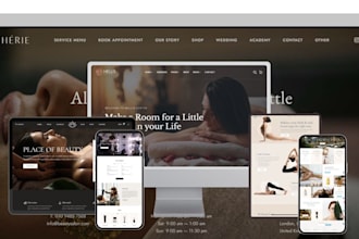 design beauty shopify store skincare makeup spa cosmetic vagaro website design