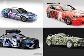 design your car livery for assetto corsa, beamng, iracing,beamng drive,shorts