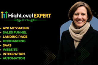 gohighlevel crm automation zappier gohighlevel a2p sales funnel landing page