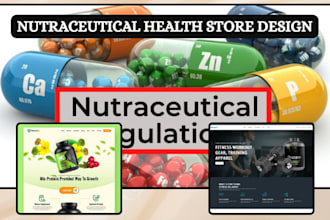 design nutraceutical website health supplement store supplement website