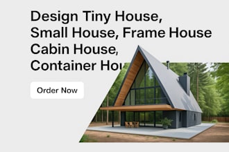design tiny house, small house, frame house, cabin house, container house