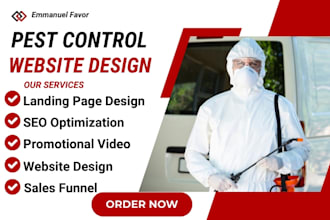 design pest control website wordpress website cleaning website pest control lead