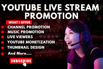 promote your youtube live stream to get active live viewers