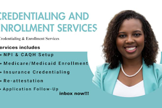 provide credentialing and enrollment for medical and home care providers