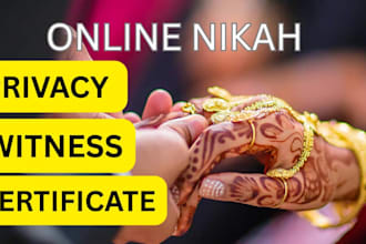 valid online nikah, islamic nikah with witness, certificate via zoom