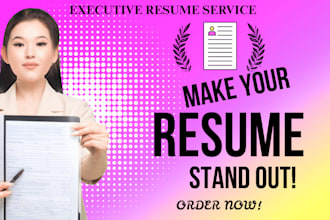 provide an executive resume writing service