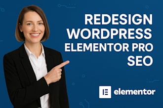 design wordpress website redesign wordpress ecommerce with elementor pro and SEO