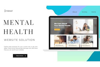 design medical website, mental health wellness counseling and therapy website