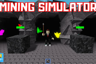 build custom roblox game with crafting, mining machines, scripting, gui and obby