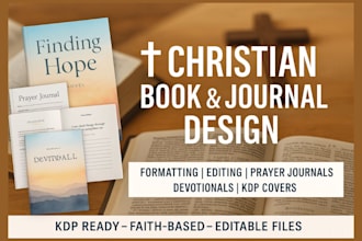 design format edit christian book devotional prayer journal christian book cover