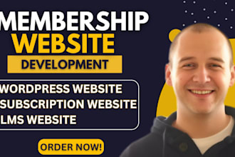build wordpress membership, lms, elearning, subscription site with payment setup