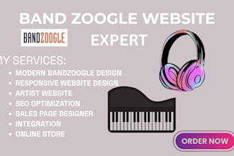 redesign bandzoogle website design music dj portfolio artist band website SEO
